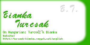 bianka turcsak business card